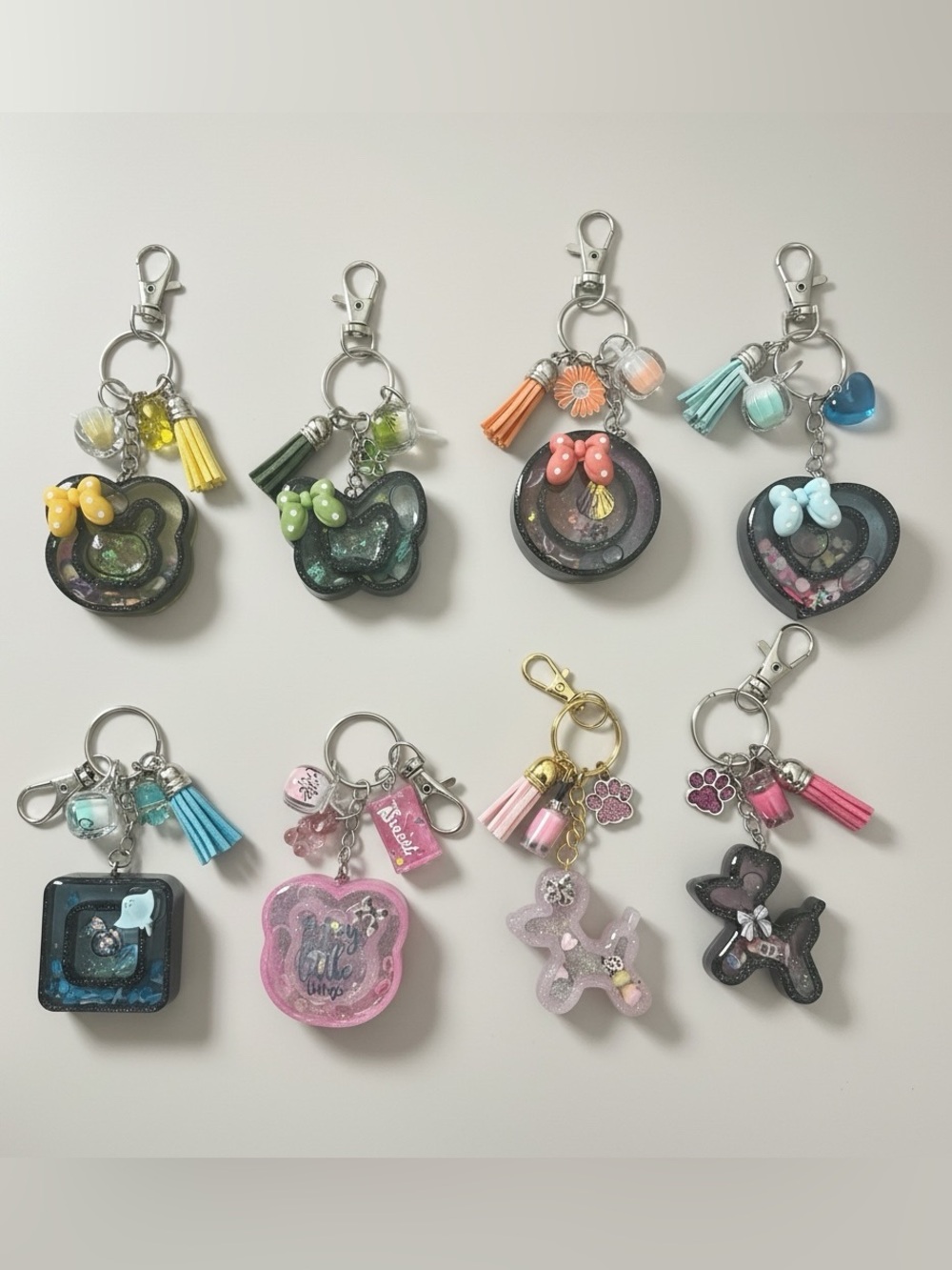 Handmade Resin Shaker Bag Charm/Keychain
